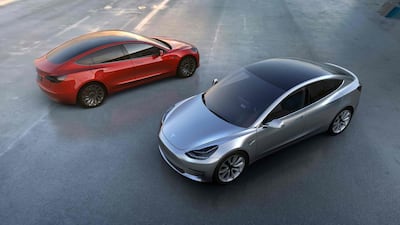 The new Model 3 will have a base price of $35,000, half that of the two models it now sells, the Model S and the Model X, which start at $70,000. AFP