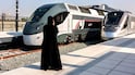 The first Etihad Rail passenger train arrives in Abu Dhabi. Victor Besa / The National