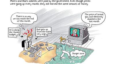 Ozge Samanci's illustrations from Dare to Disappoint, a graphic novel of life in Turkey in the 1980s and 1990s, living in a lower-middle-class family in which career pressure is high. Courtesy Ozge Samanci