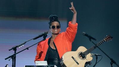 Alicia Keys performs In Common at the BET Awards. Matt Sayles / Invision / AP
