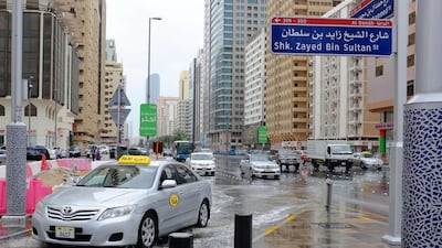 Abu Dhabi experienced a brief thunderstorm with driving rain on Monday morning. Deepthi Unnikrishnan / The National