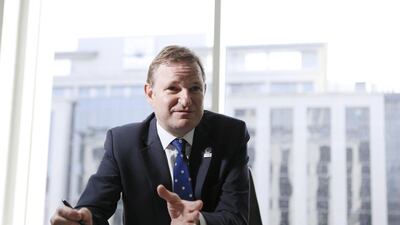 Alan Roberston, chief exectutive of JLL, at his office in Dubai on, April 14, 2014. Sarah Dea / The National