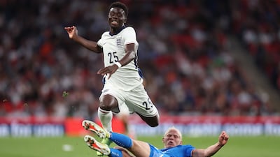 Manager Gareth Southgate said it was important Bukayo Saka enjoyed some game-time against Iceland. Getty Images