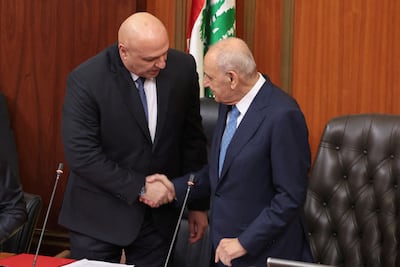 Lebanese President Joseph Aoun with Speaker of Parliament Nabih Berri in Beirut. There is an impression among foreign governments that the Lebanese state can get nothing done. Reuters