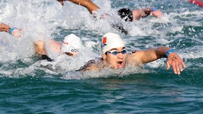 After finishing first in Abu Dhabi, Axel Reymond of France will next go to New Caledonia for trials to reach the World Championships in Kazan. ‘I don’t do the 10km very often,’ he said. Jeffrey E Biteng / The National