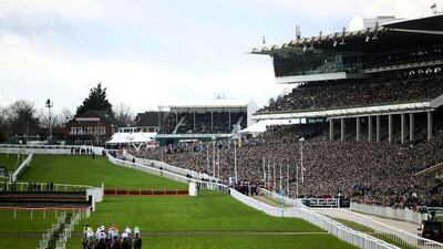 Action from the opening day of the Cheltenham Festival in England on Tuesday, March 10. AP