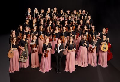 The all-female Firdaus Orchestra was formed during Expo 2020 Dubai. Photo: Firdaus Orchestra