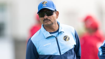The UAE coach Lalchand Rajput at Forfarshire Cricket Club. Ian Jacobs/Cricket Scotland