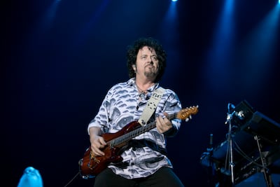 Toto's Steve Lukather at the 2016 Dubai Jazz Festival. Reem Mohammed / The National