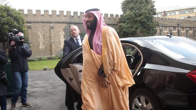 The Crown Prince of Saudi Arabia Mohammed bin Salman arrives at Lambeth Palace, London, Britain, March 8, 2018. Yui Mok / Reuters