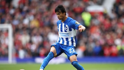 Kaoru Mitoma - 7: Harried the United defence well. Quiet game until he helped to set up Gross's goal. Surging run into the box in the 78th minute. EPA