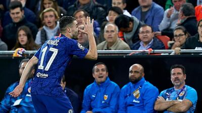 Mateo Kovacic of Chelsea celebrates after scoring his team's first goal. Getty