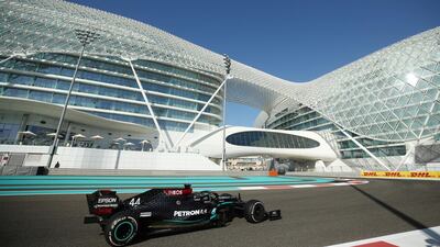 Mercedes' Lewis Hamilton during practice for the Abu Dhabi Grand Prix at Yas Marina Circuit Hamad. Reuters
