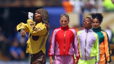 Swae Lee performs during the closing ceremony. Reuters