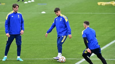Juve's Dusan Vlahovic and Paulo Dybala. Reuters