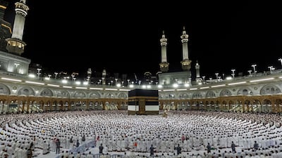 Worshippers gather around the Kaaba, Islam's holiest shrine, at the Grand Mosque complex in Makkah. This year's annual Hajj pilgrimage starts on the evening of Sunday, May 25. AFP