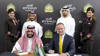 Under a multi-season partnership, Etihad Airways will work closely with Al Nassr on areas of brand partnership, marketing, customer and loyalty initiatives, social media outreach, in-flight programming and travel trade support. Courtesy Etihad