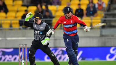 England opener Alex Hales, right, was signed for 10 million rupees from the available player pool for this year's IPL, the BCCI said. Marty Melville / AFP