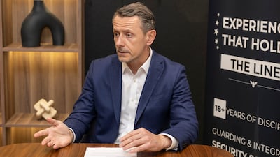Radovan Opitz, chief executive of Dubai-based Falcon Shield, aims for the company to expand throughout the UAE. Antonie Robertson / The National