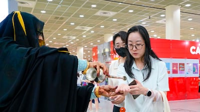Visitors at the Seoul International Book Fair smell Emirati oud for the first time