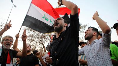 Basra residents protest to demand better public services and jobs on September 25, 2018. AP Photo