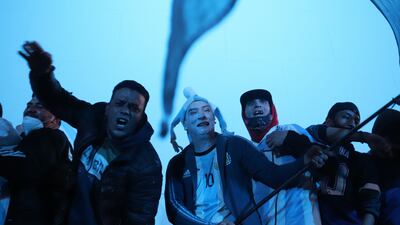 Fans celebrate in Buenos Aires after Argentina won the Copa America with a 1-0 victory over arch rivals Brazil.