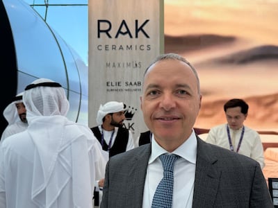 RAK Ceramics chief executive Abdallah Massaad says the company will emerge stronger from the war-driven crisis. Greg Tanner for The National