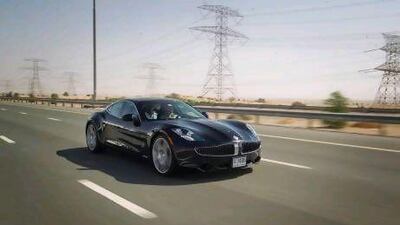 The Fisker Karma certainly cuts a dash on the roads of Dubai and is packed with worthy green technology. Courtesy Fisker
