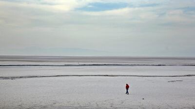 Salt-covered rocks that were once deep underwater now sit in the middle of desert. Experts fear the lake – famous in years past as a tourist spot and a favourite stopping point for migrating flamingos, pelicans and gulls — could disappear within two years if nothing is done.