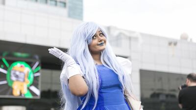Zainab Ahsan came to the Comic Con as Sapphire from Steven Universe. Reem Mohammed / The National