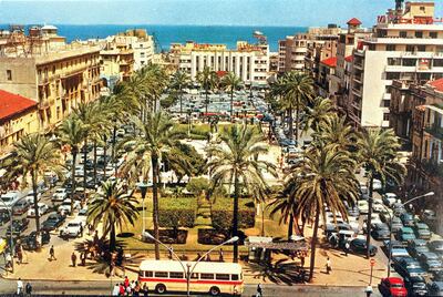 Beirut's Martyrs Square in the middle of the 20th century. AFP