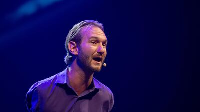 Nick Vujcic talked about his journey to becoming a motivational speaker