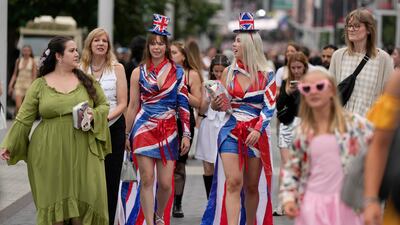 Swifties, the name given to fans of the US singer, arrive at the stadium. AP