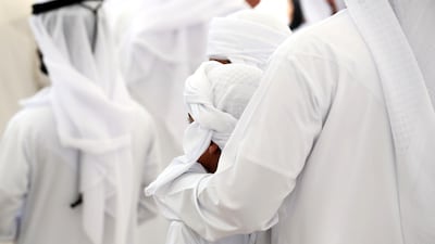 Guests at the Wahat Al Karama memorial.