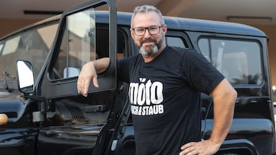 Dubai resident Nave Lev Ran with his 2017 UAZ Hunter. All photos: Antonie Robertson / The National