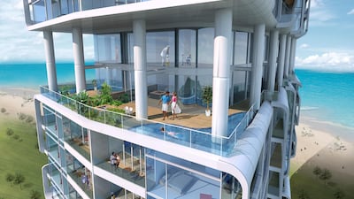 Work could soon begin again on the Sky Gardens Tower which will be built on Reem Island. Courtesy James Law Cybertecture International