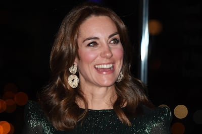 The Duchess of Cambridge wears H&M earrings during her visit to the Guinness Storehouses Gravity Bar, Dublin. Getty Images