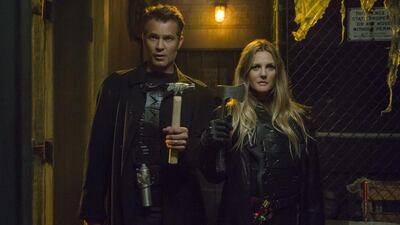 Drew Barrymore and Timothy Olyphant in Santa Clarita Diet. Saeed Adyani / Netflix