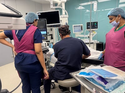 Dr Vivek Mundada performs the procedure at Medcare Royal Speciality Hospital. Photo: Medicare Royal Speciality Hospital