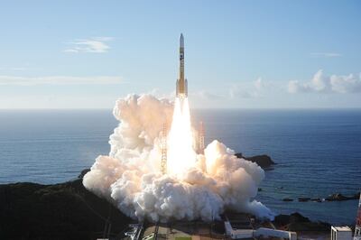 The launch of the Hope Probe from Japan's Tanegashima Space Centre earlier this year. AFP