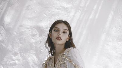 Crystal embellished kaftan, Dh8,264