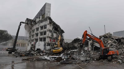 Demolition of the Workers' Stadium. AFP