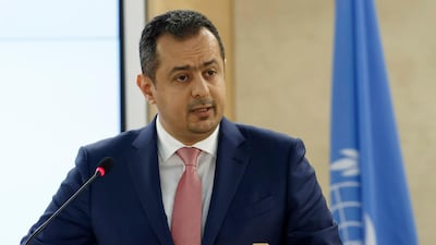Yemen's Prime Minister, Maeen Saeed, at the 40th session of the UN Human Rights Council in Geneva yesterday. EPA