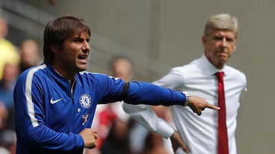 Antonio Conte, left, guided Chelsea to the Premier League title in his first season but will face competition from Arsene Wenger, right, and Arsenal as well as Manchester City, Manchester United, Tottenham Hotspur and Liverpool in what could be the most competitive season in Premier League history. Frank Augstein / AP Photo