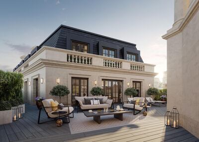 Outdoor terrace seating. Photo: The OWO Residences by Raffles