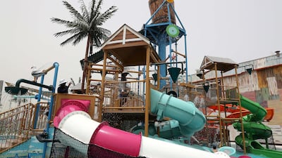 View of the Laguna Waterpark in La Mer in Dubai. Pawan Singh / The National