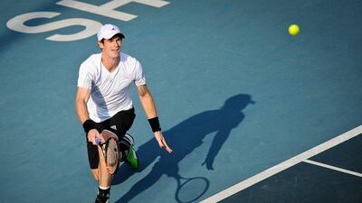 Andy Murray returns against Juan Monaco on Saturday during his semi-final win at the Shenzhen Open. He won the final on Sunday. AFP Photo / September 27, 2014