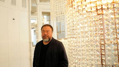 Artist Ai Weiwei poses at the Museum of Cycladic Art in Athens, Greece. Michalis Karagiannis / Reuters