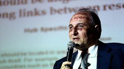 Du CEO Osman Sultan offers his views on innovation at INSEAD in Abu Dhabi. Sammy Dallal / The National