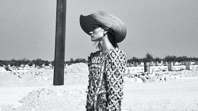 Power play: Dress, Dh54,650, Gucci. Hat, stylist’s own